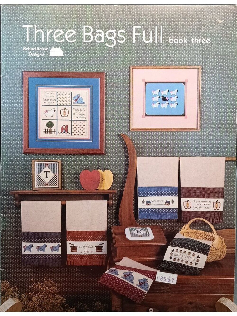 Three Bags Full Cross-Stitch Pattern Book Three By Schoolhouse Designs